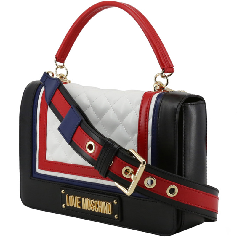 

Love Moschino Multicolor Quilted Faux Leather Top Handle Bag