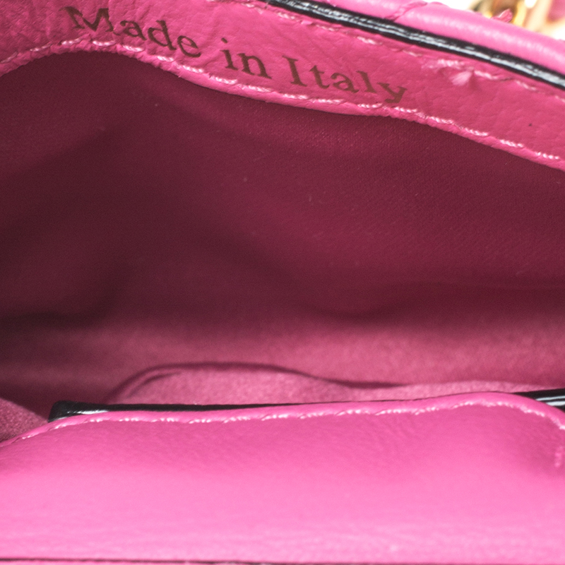 

Moschino Pink Quilted Leather Mini Belt Bag