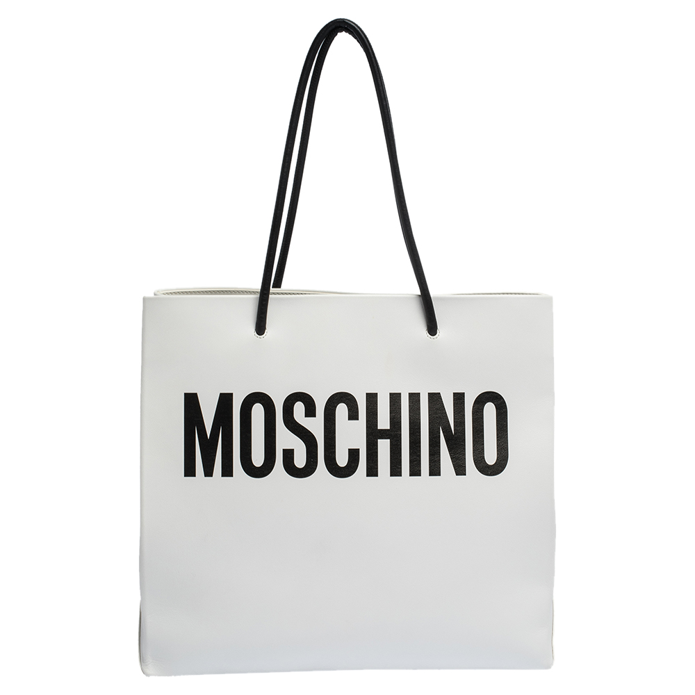 moschino black and white bag