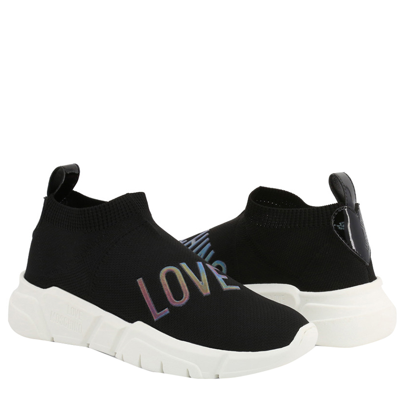 

Love Moschino Black Fabric Sneakers Size