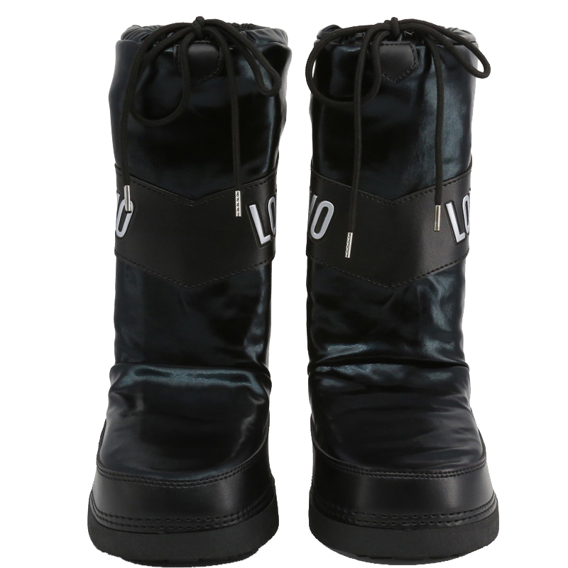 

Love Moschino Black Fabric Boots Size