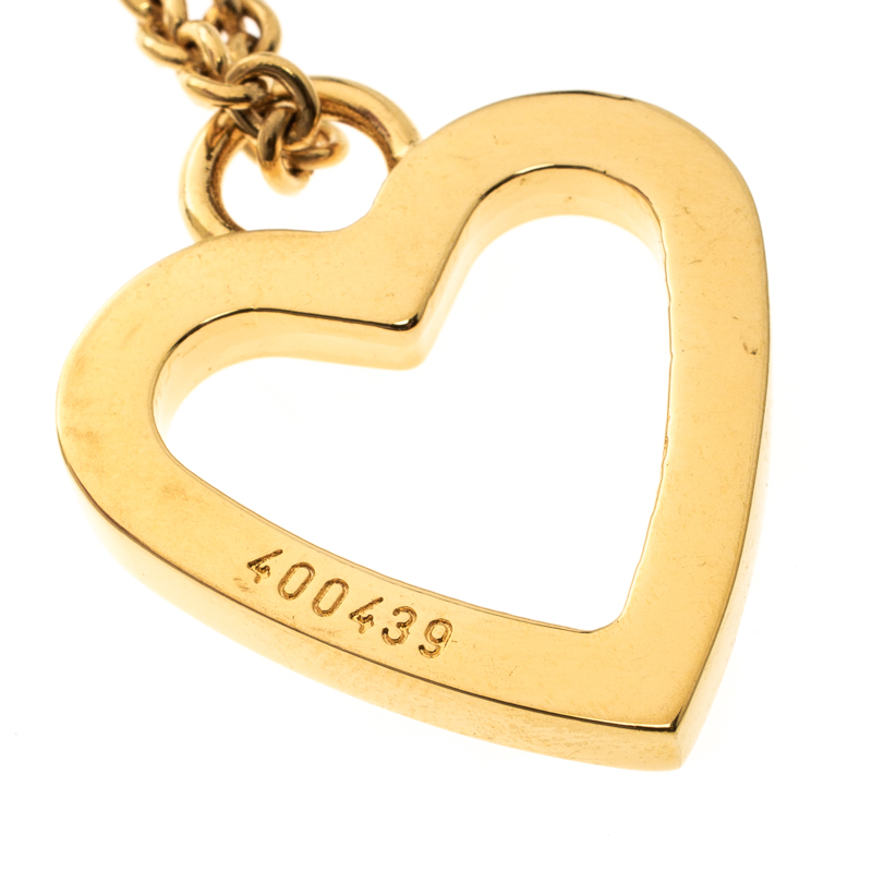 

Moschino by Redwell Heart Gold Tone Keyring