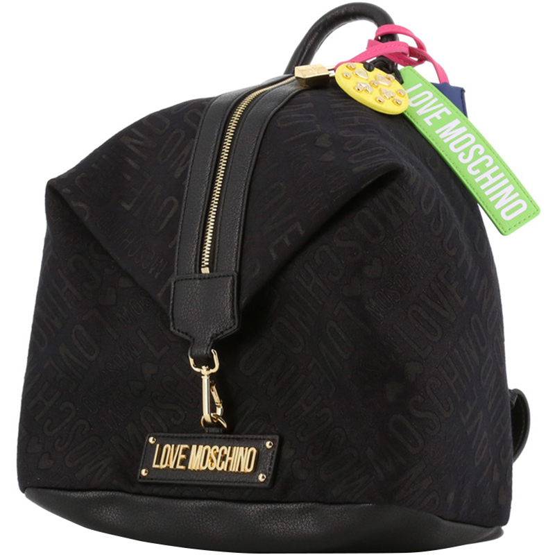 

Love Moschino Black Signature Canvas Backpack