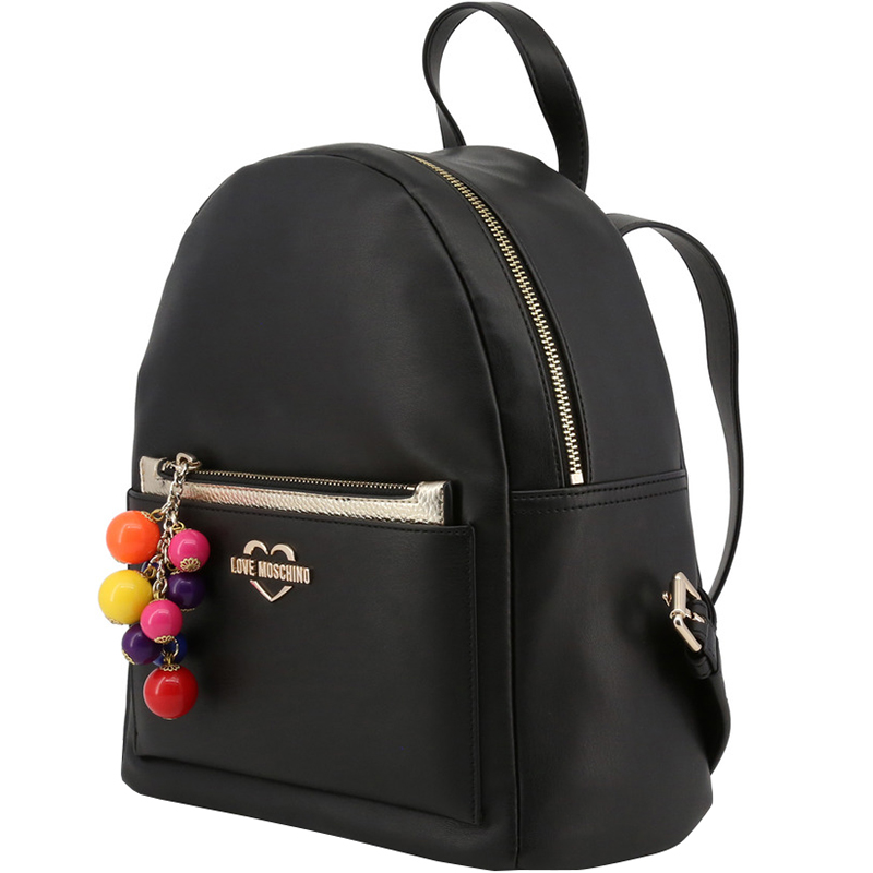 

Love Moschino Black Faux Leather Backpack