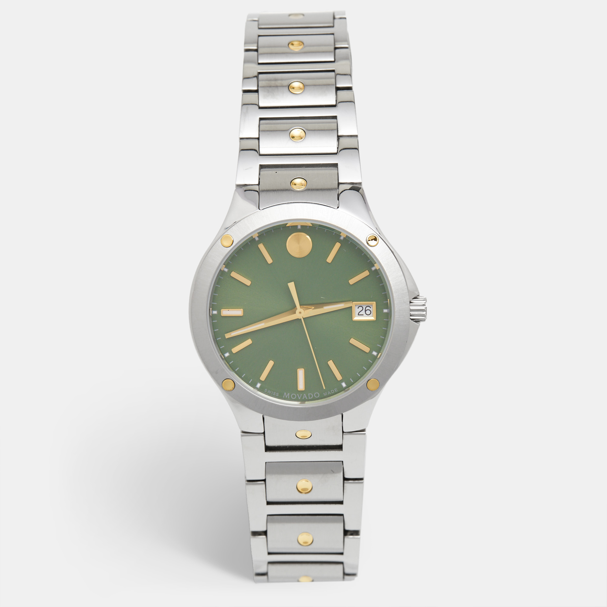 

Movado Green Two-Tone Stainless Steel SE, Silver