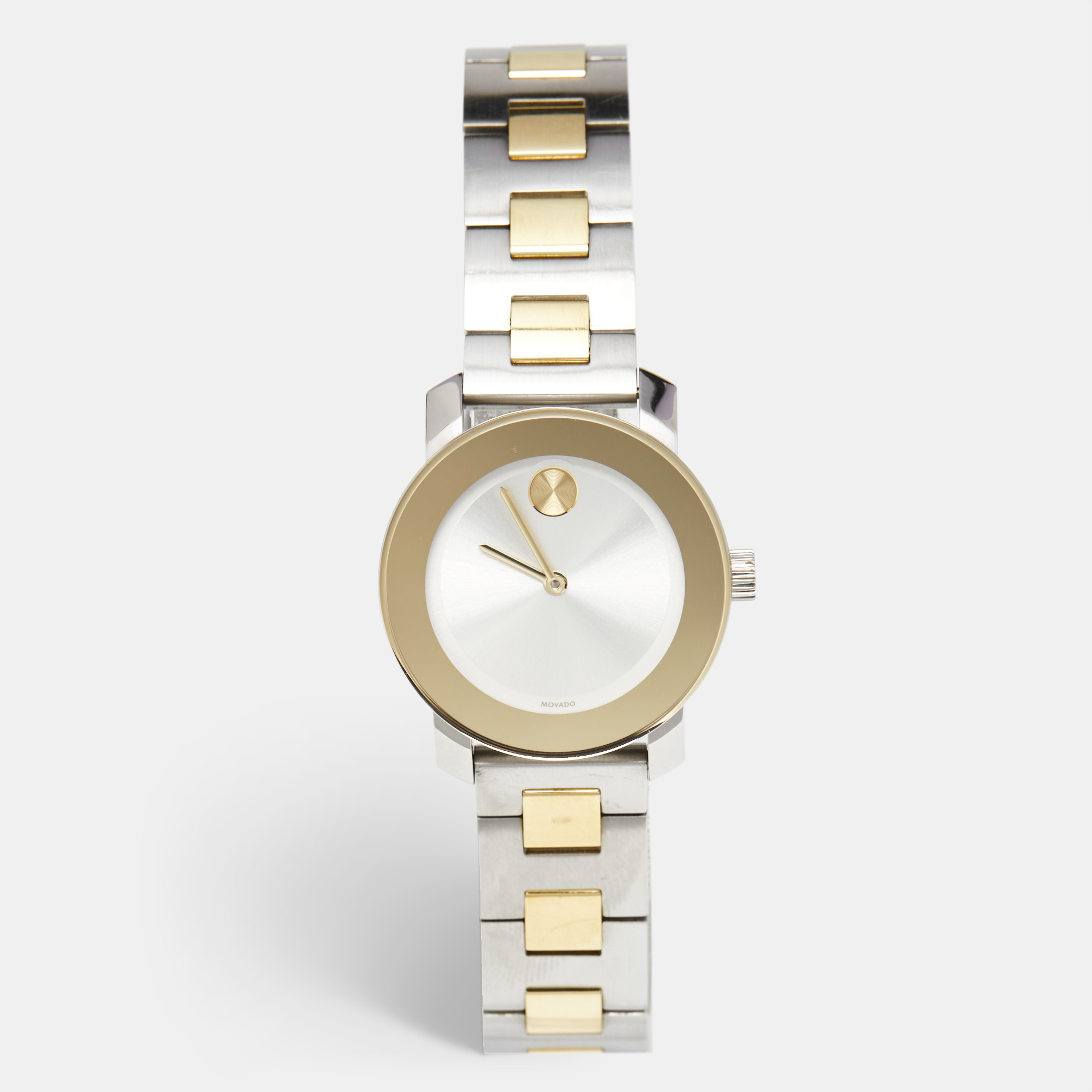 

Movado Silver Two-Tone Stainless Steel Bold