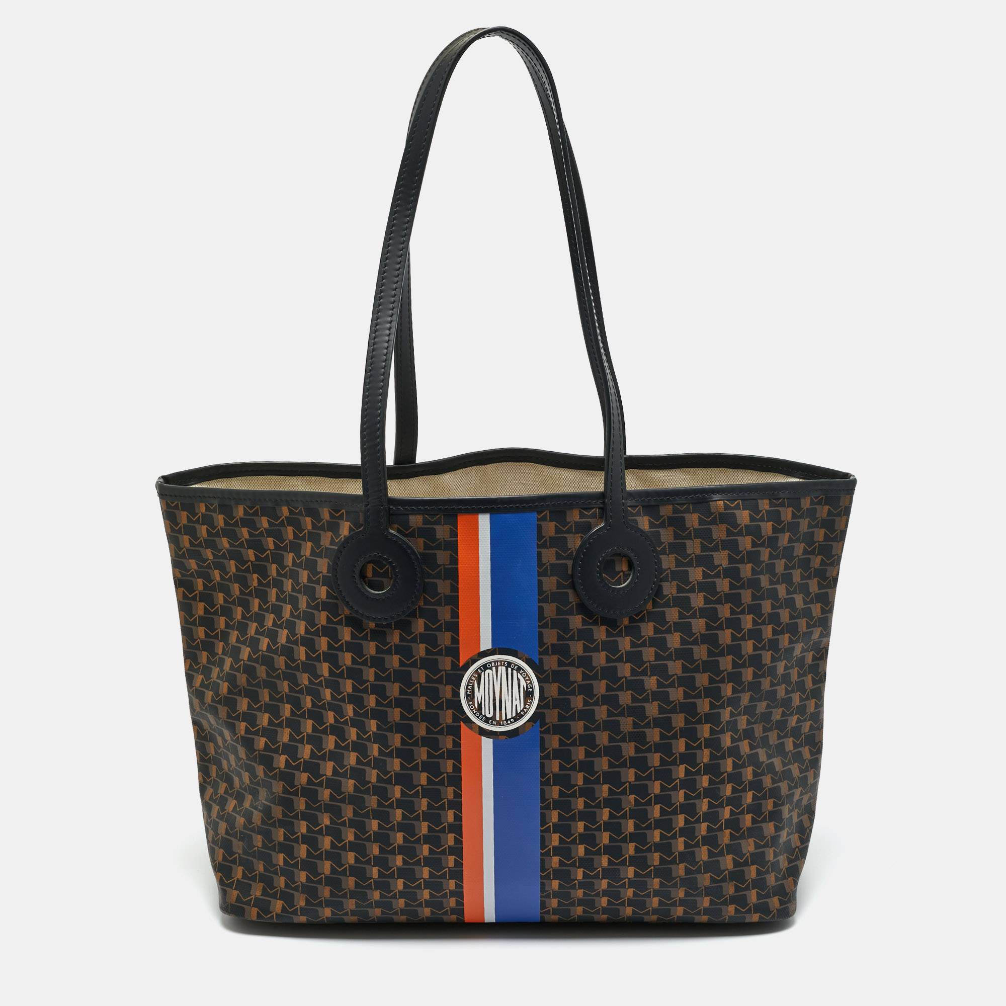 

Moynat Black/Bronze Monogram Coated Canvas Oh! Ruban Duo MM Tote