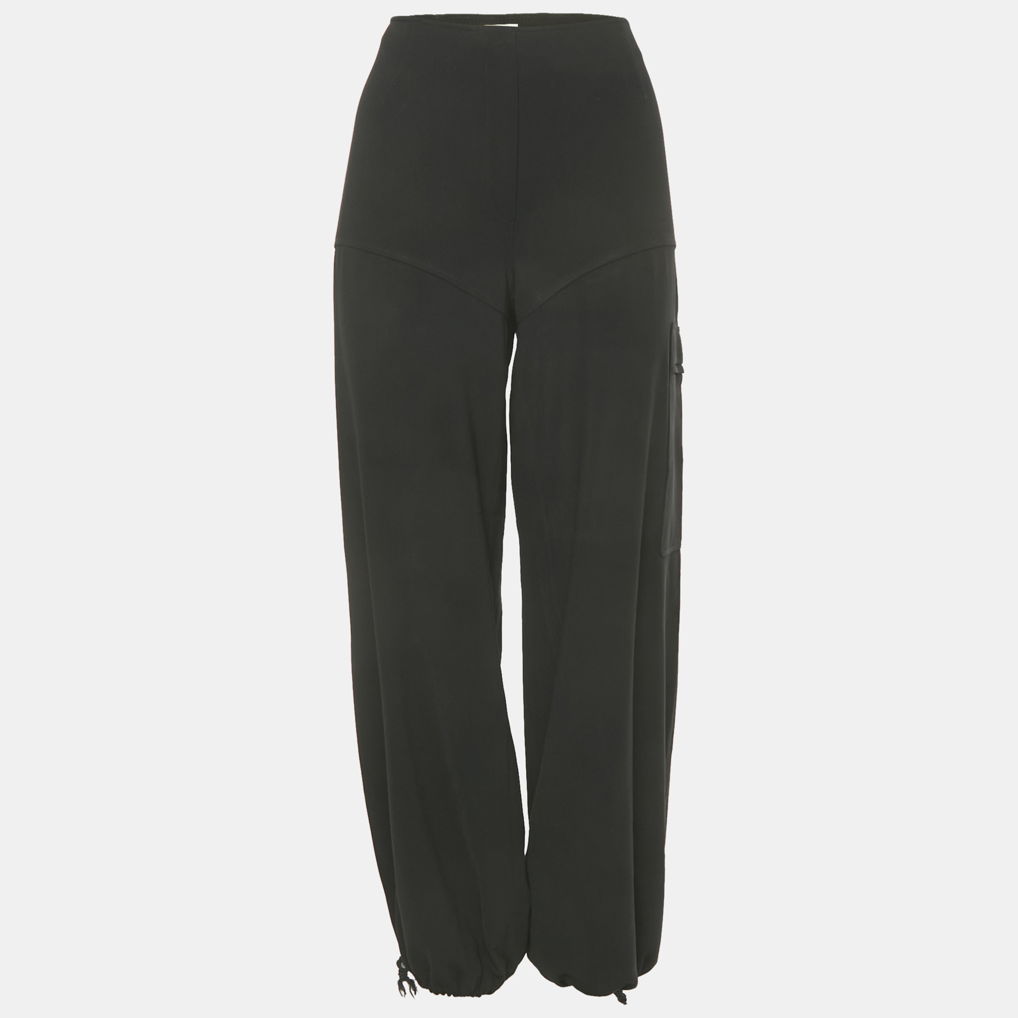 

Mugler Black Crepe Jogger Pants M