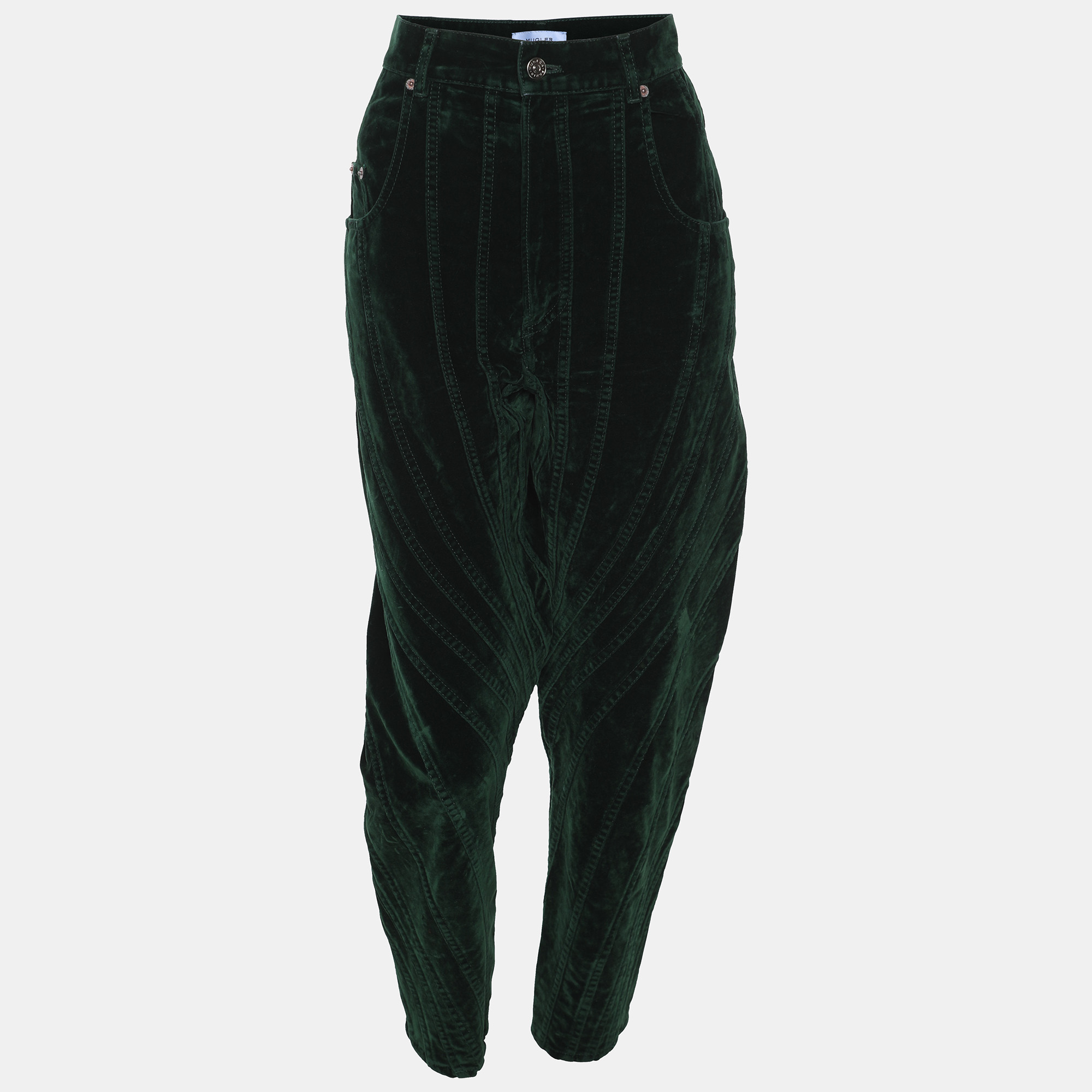 

Mugler Green Velvet Pants M