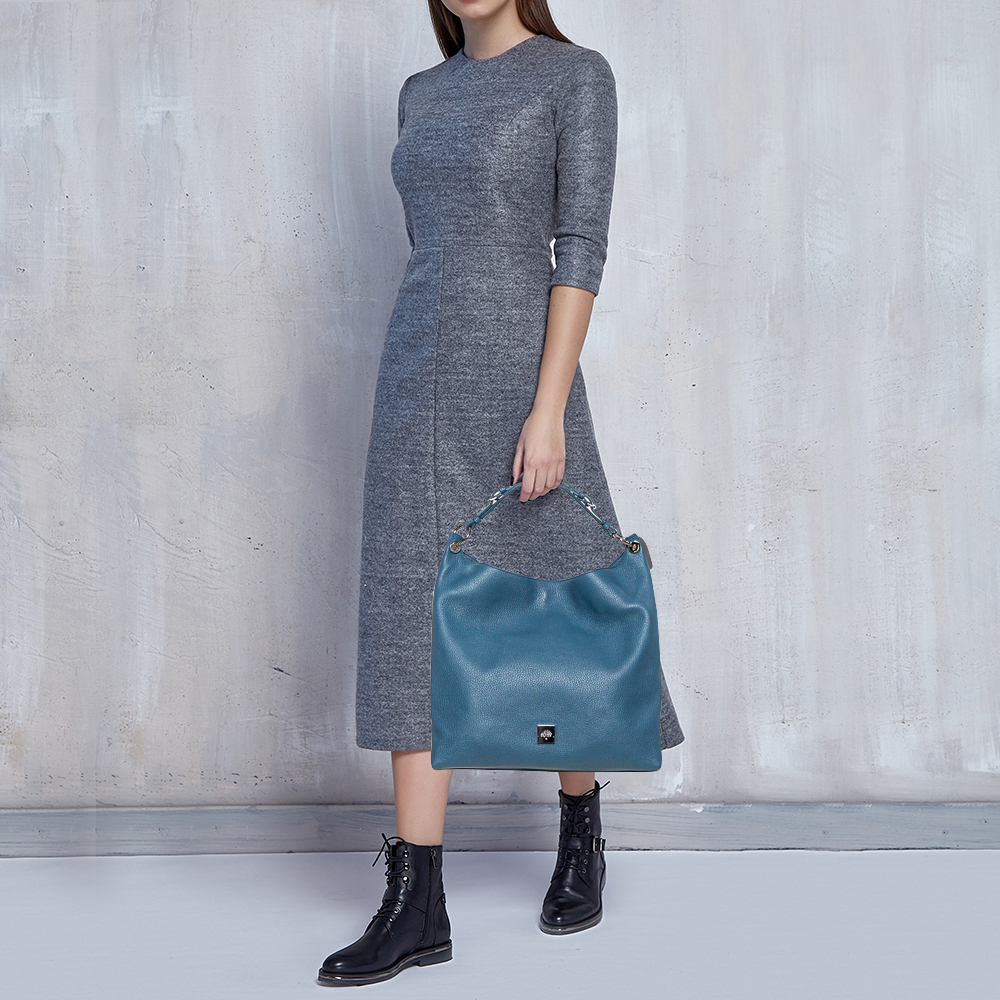 

Mulberry Street Blue Leather Freya Hobo