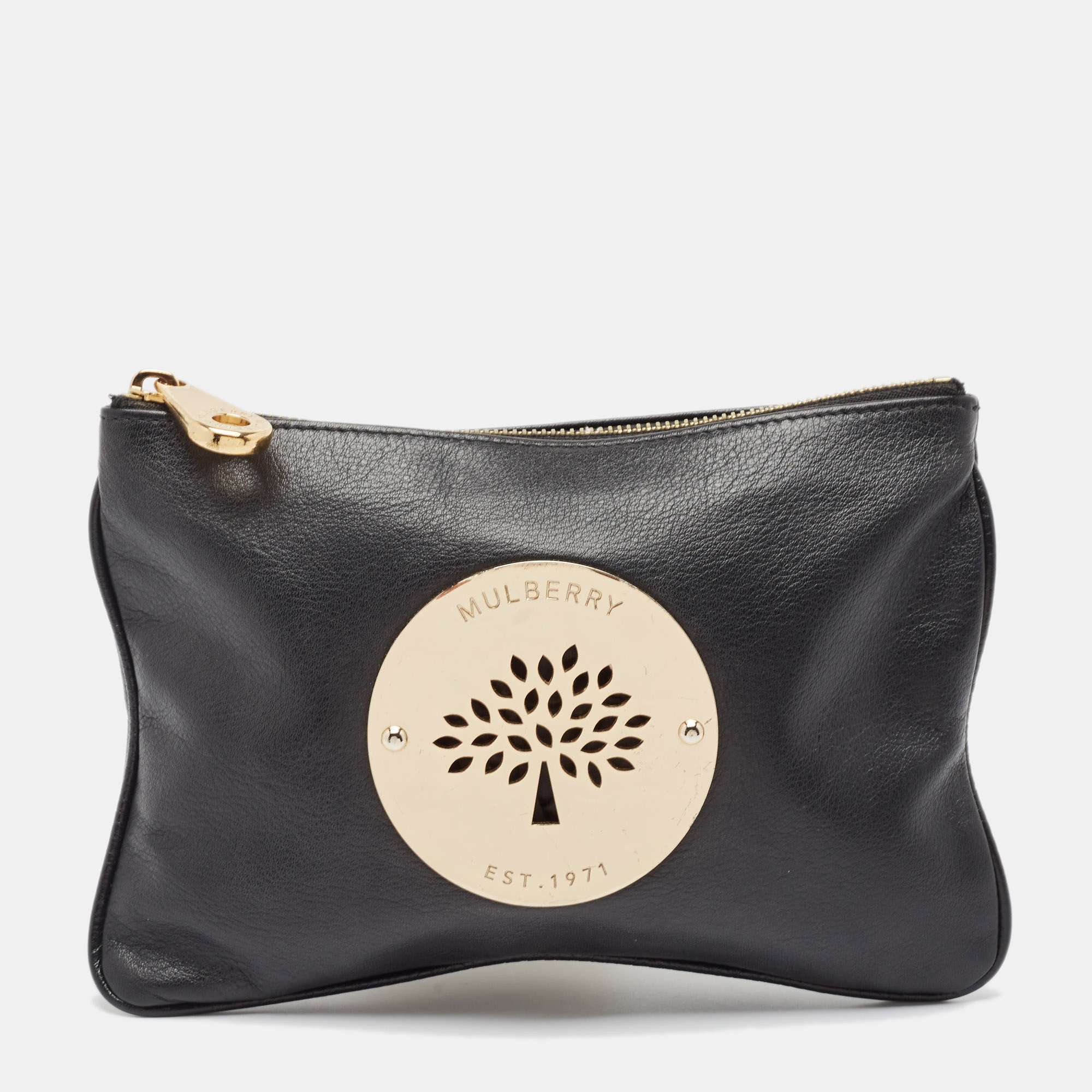 Pre-owned Mulberry Black Leather Daria Pouch