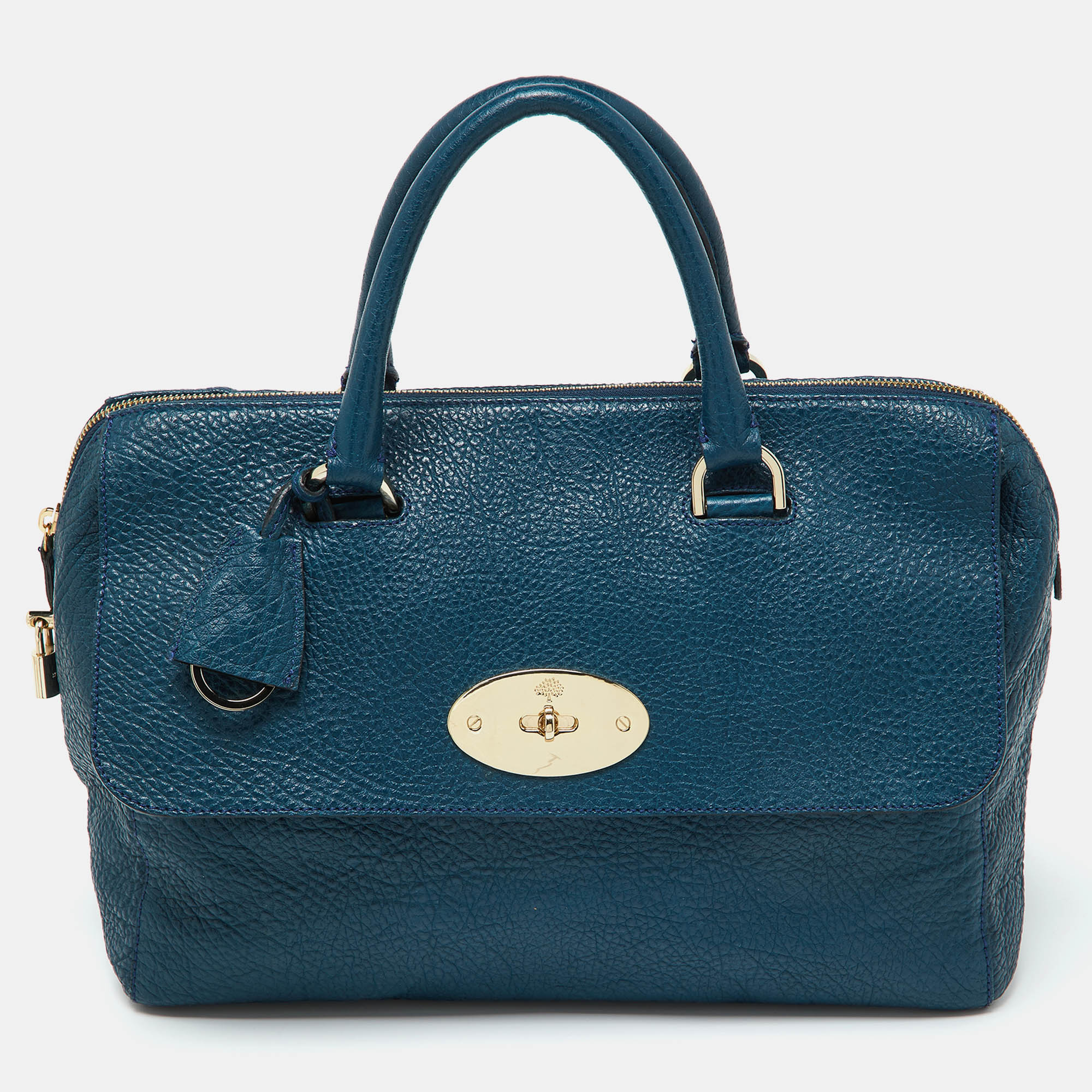 

Mulberry Blue Leather Medium Del Rey Satchel