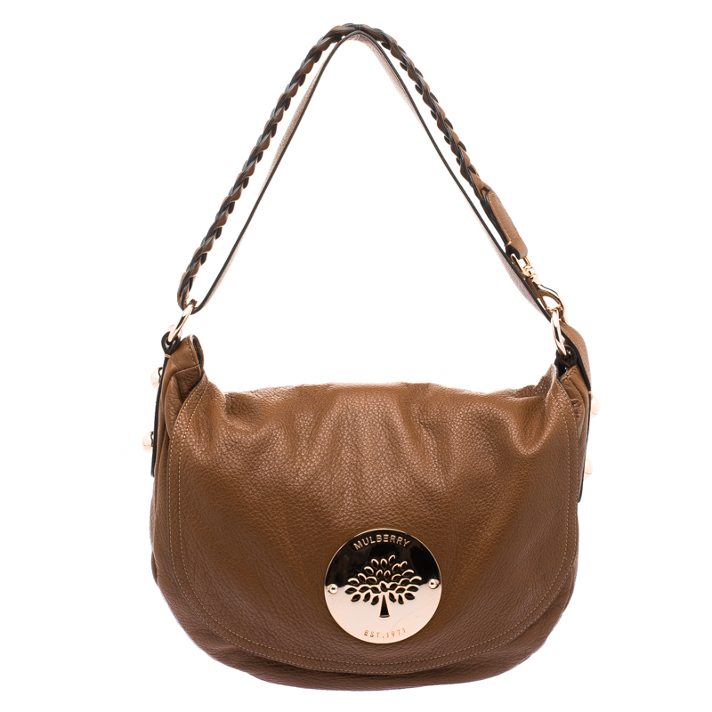 Mulberry Brown Grained Leather Daria Hobo