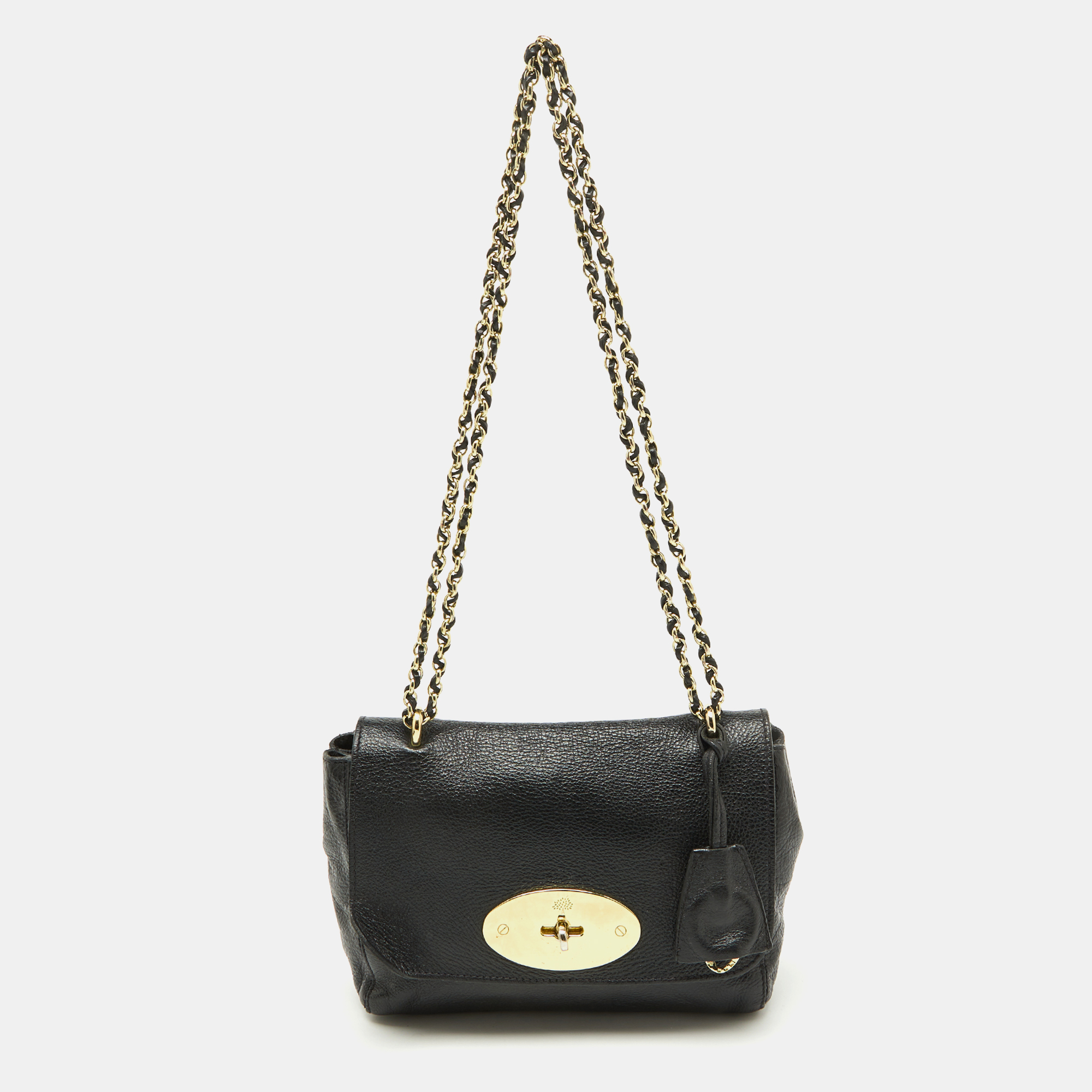 

Mulberry Black Leather Small Lily Flap Shoulder Bag