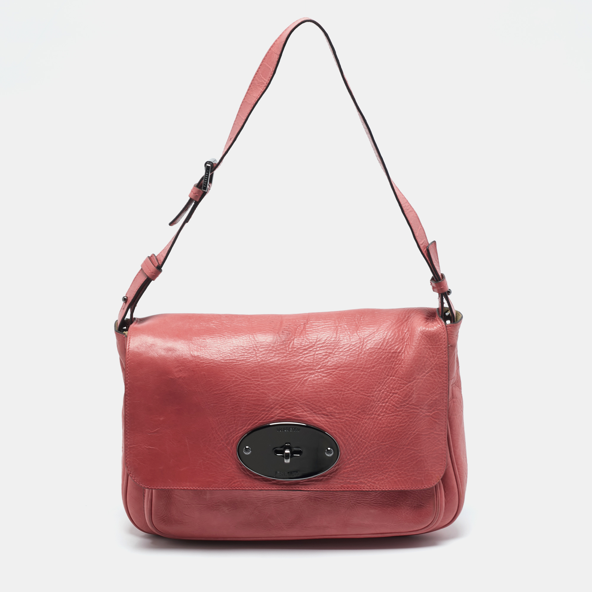 

Mulberry Red Leather Bayswater Flap Shoulder Bag