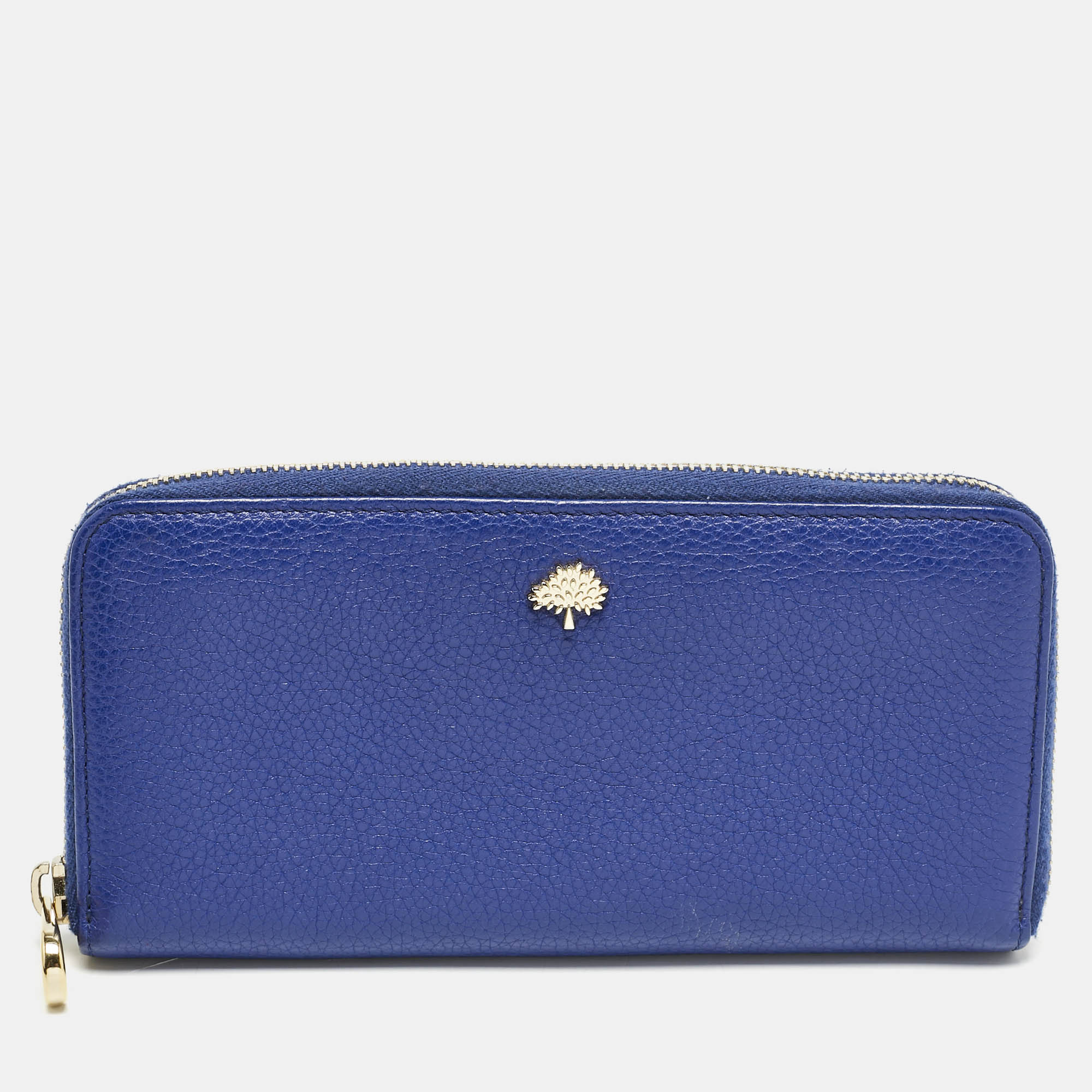 

Mulberry Blue Leather Zip Around Continental Wallet
