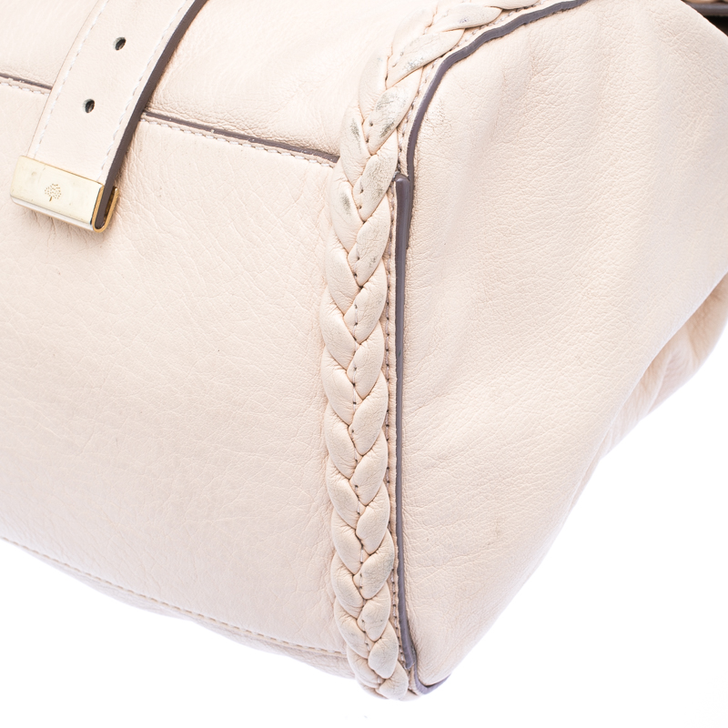 Pre Owned Mulberry Beige Leather Oversized Alexa Satchel