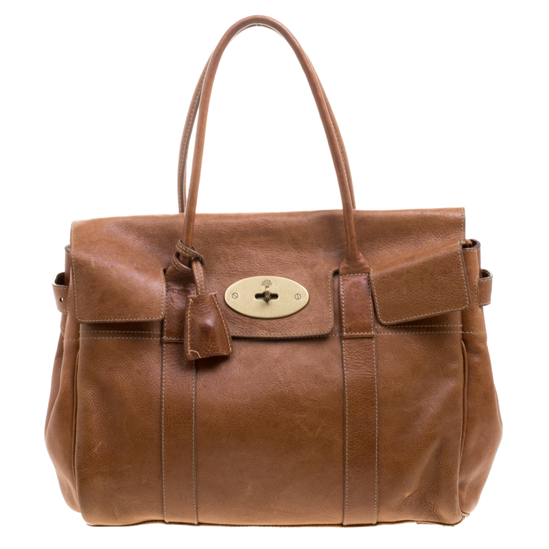 Pre Owned Mulberry Brown Leather Bayswater Satchel