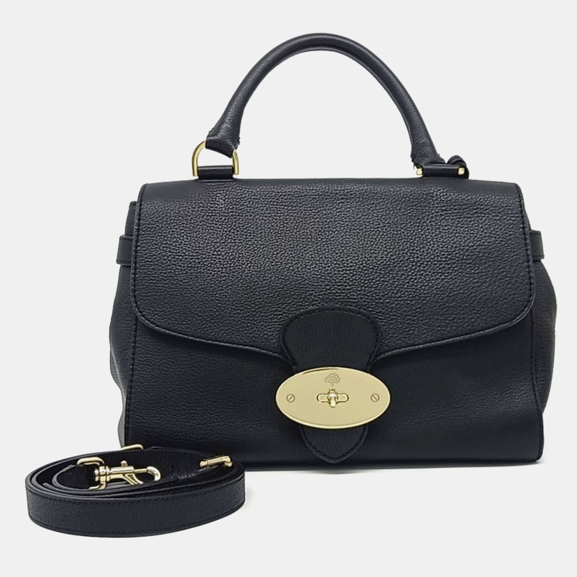Pre-owned Mulberry Black Leather Primrose Tote And Shoulder Bag