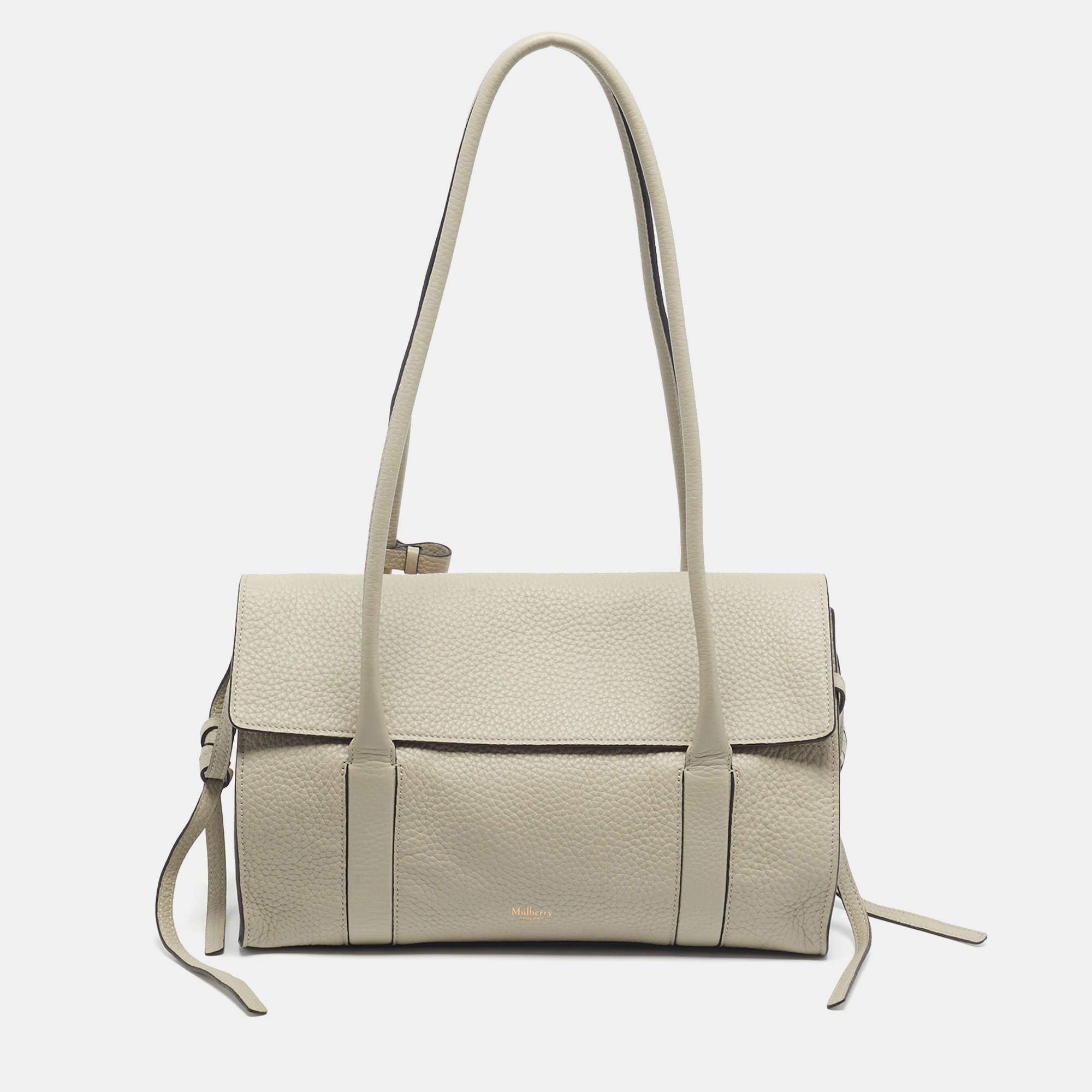Mulberry Chalk Leather Small Soft Bayswater Satchel