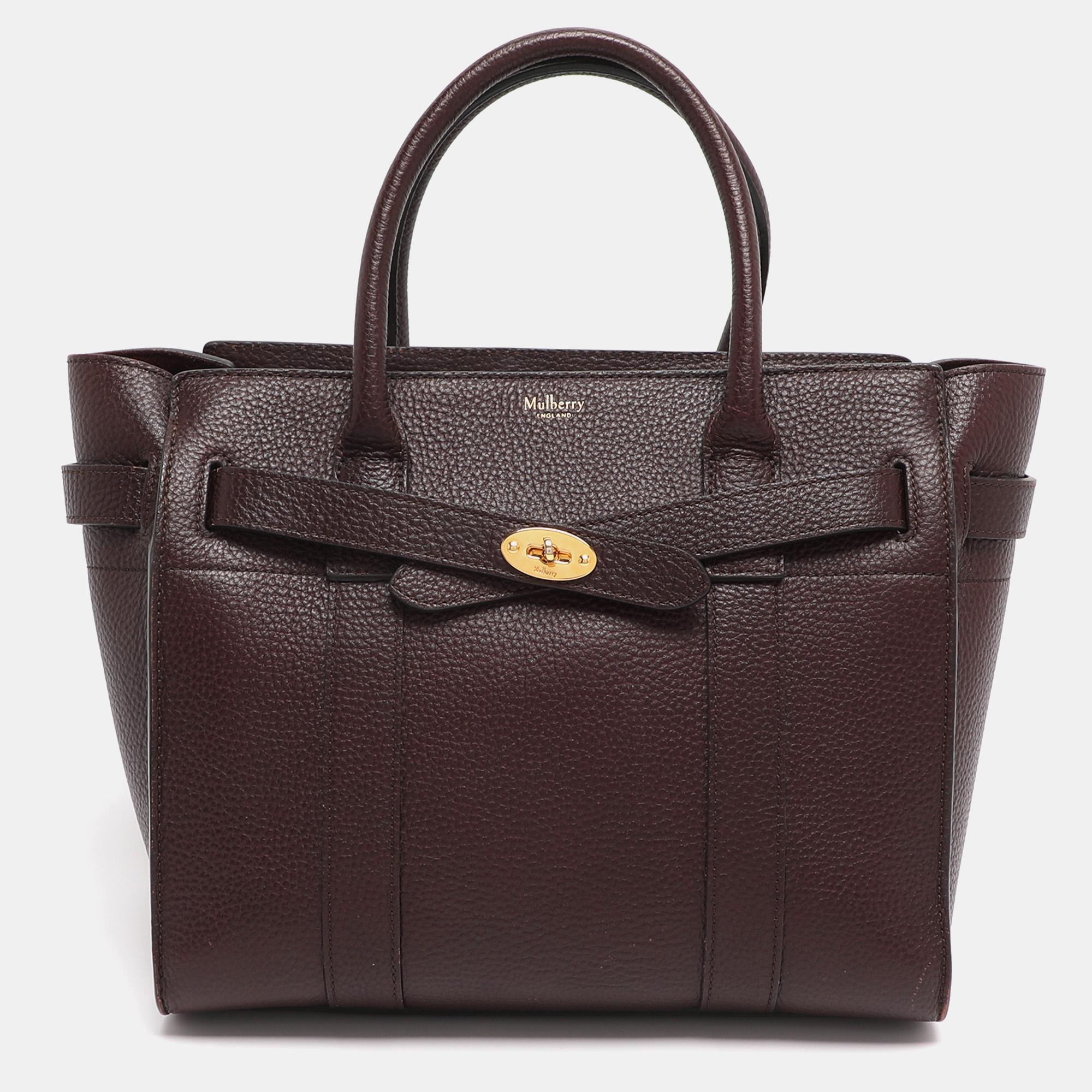 

Mulberry Dark Burgundy Leather Small Zipped Bayswater Tote