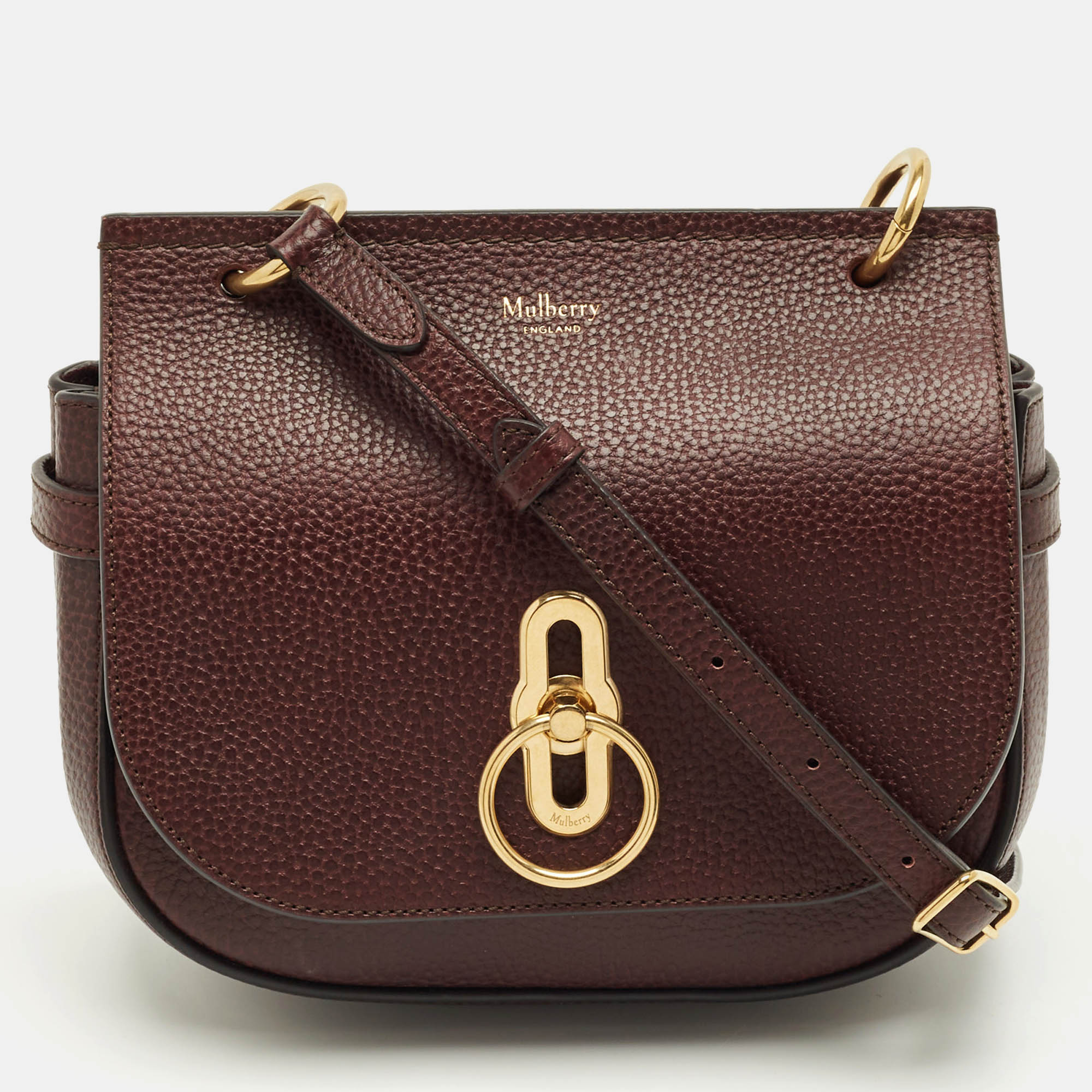 

Mulberry Dark Burgundy Leather Amberley Shoulder Bag