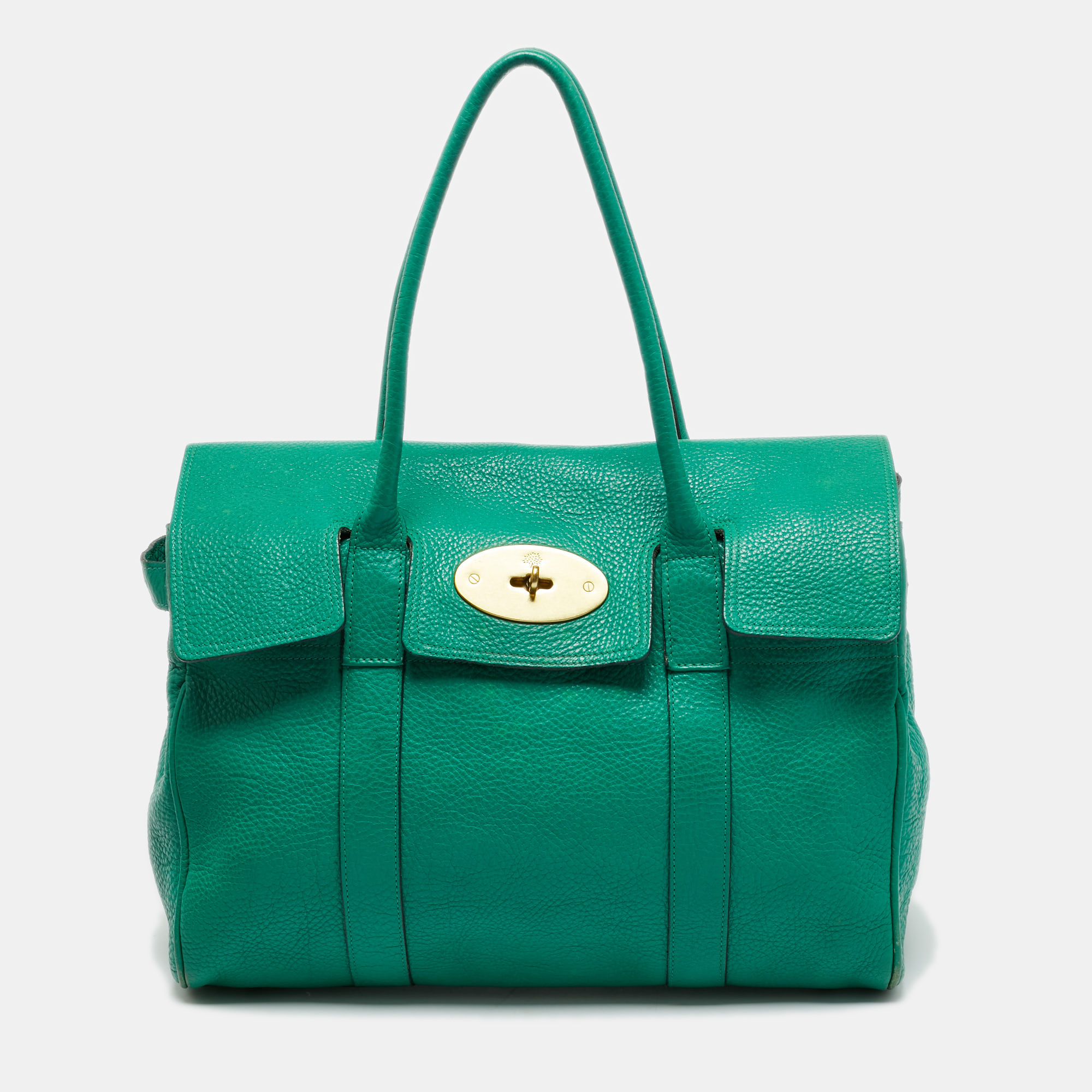 

Mulberry Green Leather Bayswater Satchel