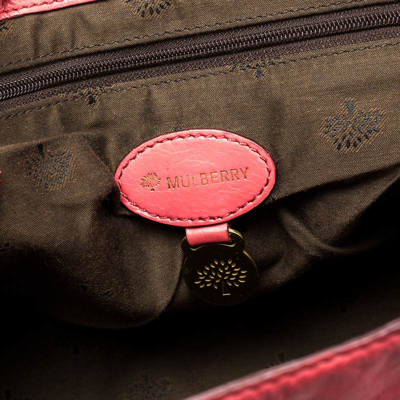 Pre Owned Mulberry Red Leather Oversized Alexa Satchel