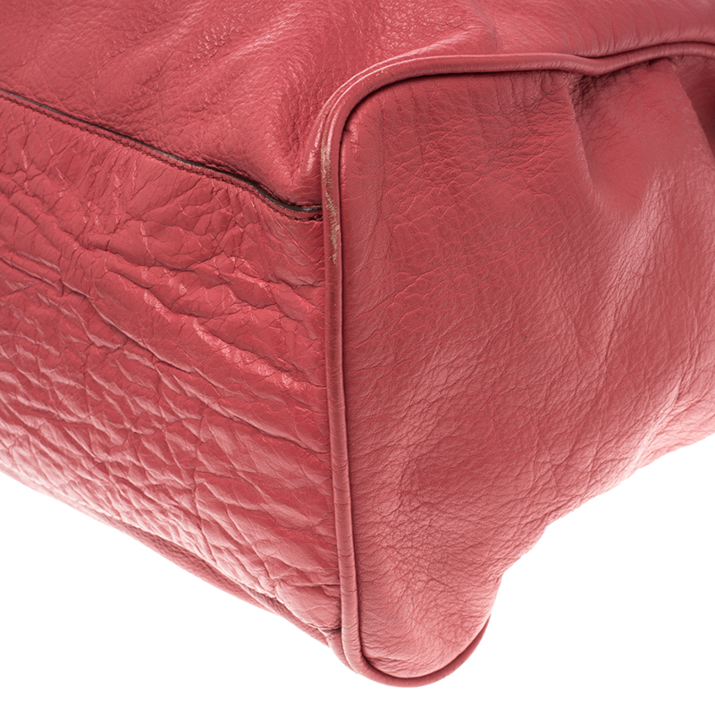 Pre Owned Mulberry Red Leather Oversized Alexa Satchel