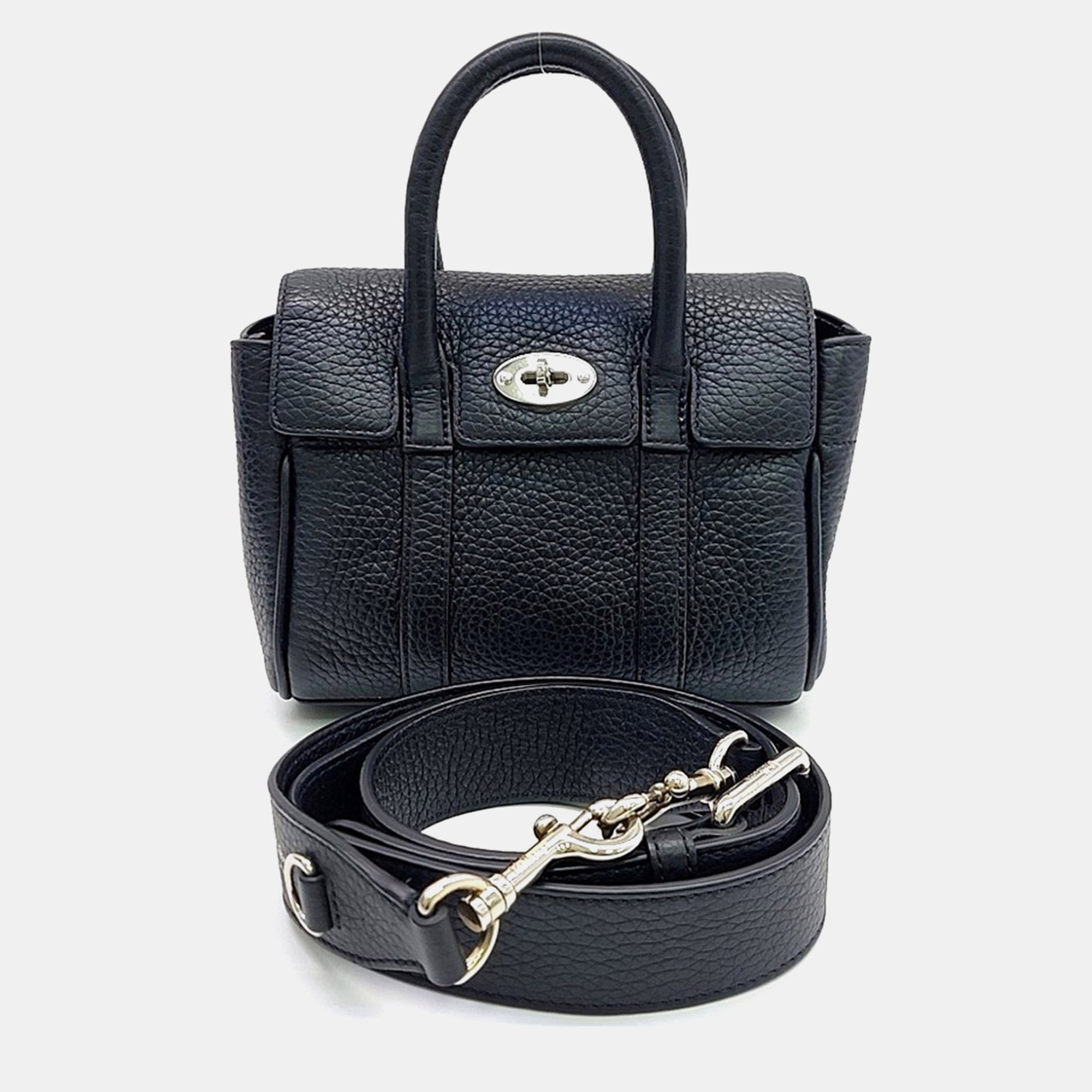 

Mulberry Black Leather Mini Bayswater
