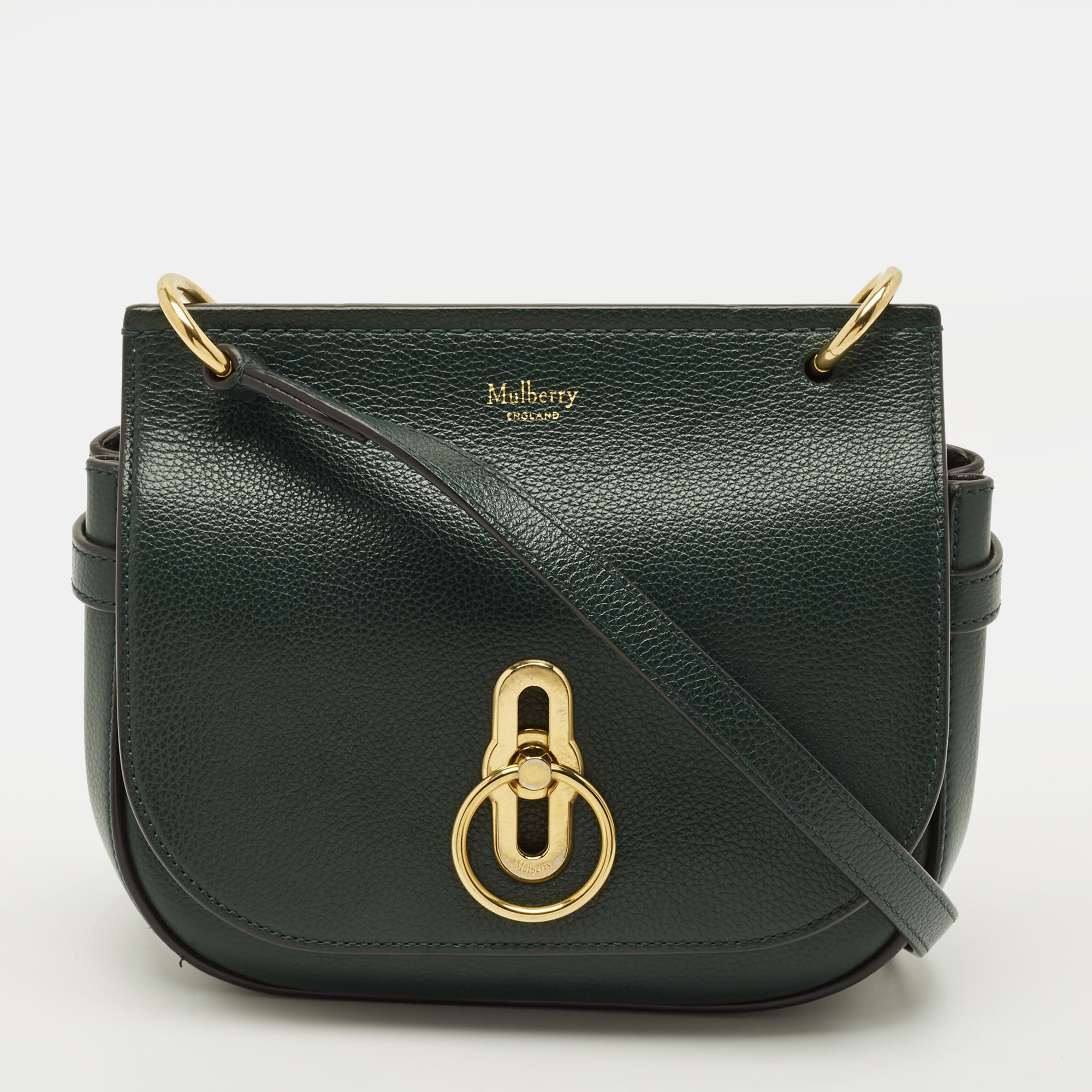 

Mulberry Amberley Green Leather Shoulder Bag