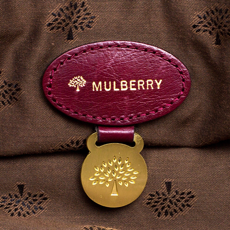 Pre Owned Mulberry Dark Red Leather Oversized Alexa Satchel