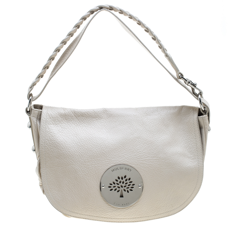 Pre Owned Mulberry Cream Leather Daria Hobo