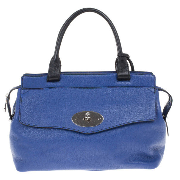 Pre Owned Mulberry Blue Leather Blenheim Shoulder Bag