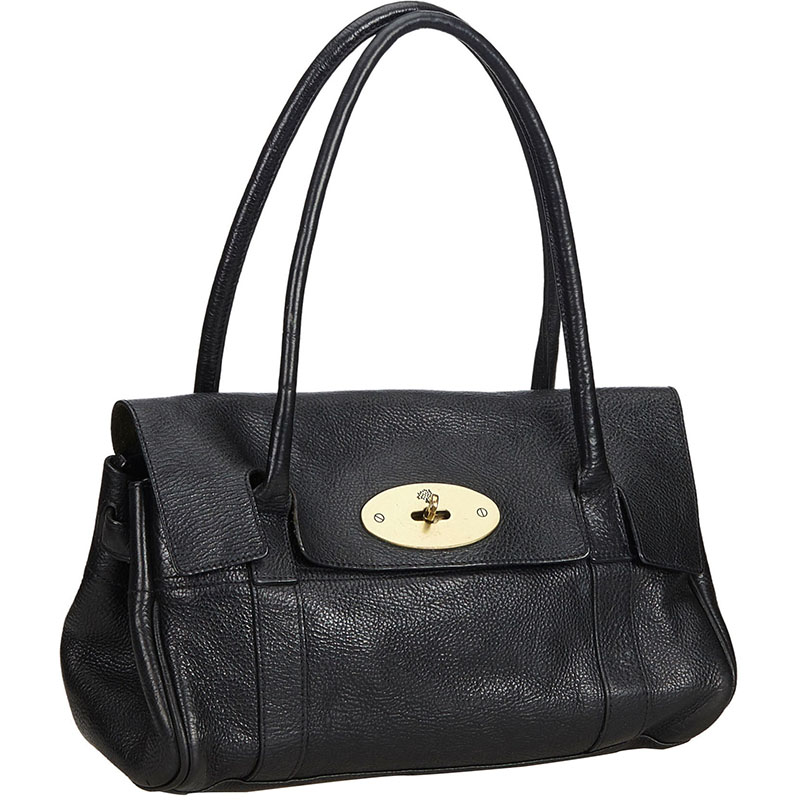 

Mulberry Black Leather Bayswater Satchel