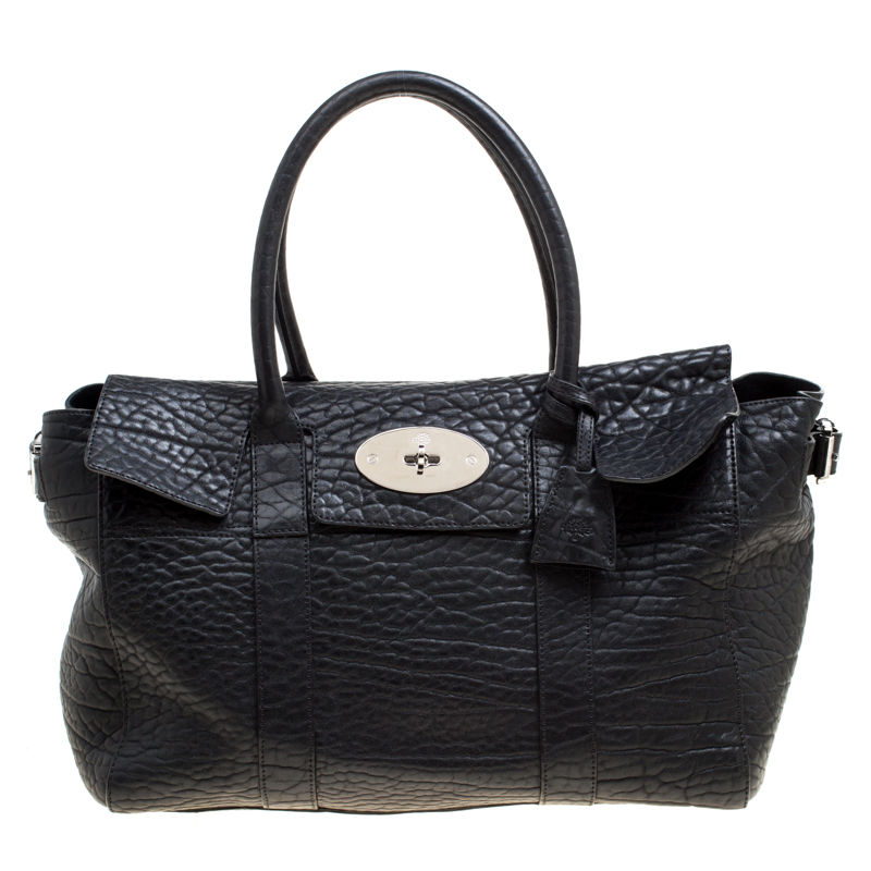 Mulberry Brown Textured Leather Bayswater Satchel