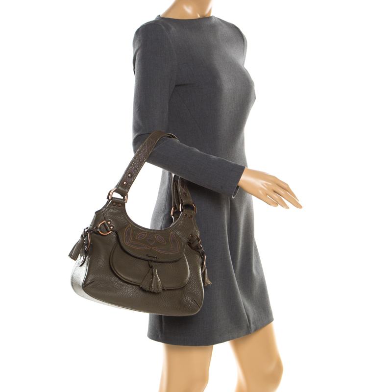 

Mulberry Deep Green Leather Shoulder Bag