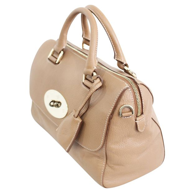 

Mulberry Camel Leather Mini Bowling Bag, Brown