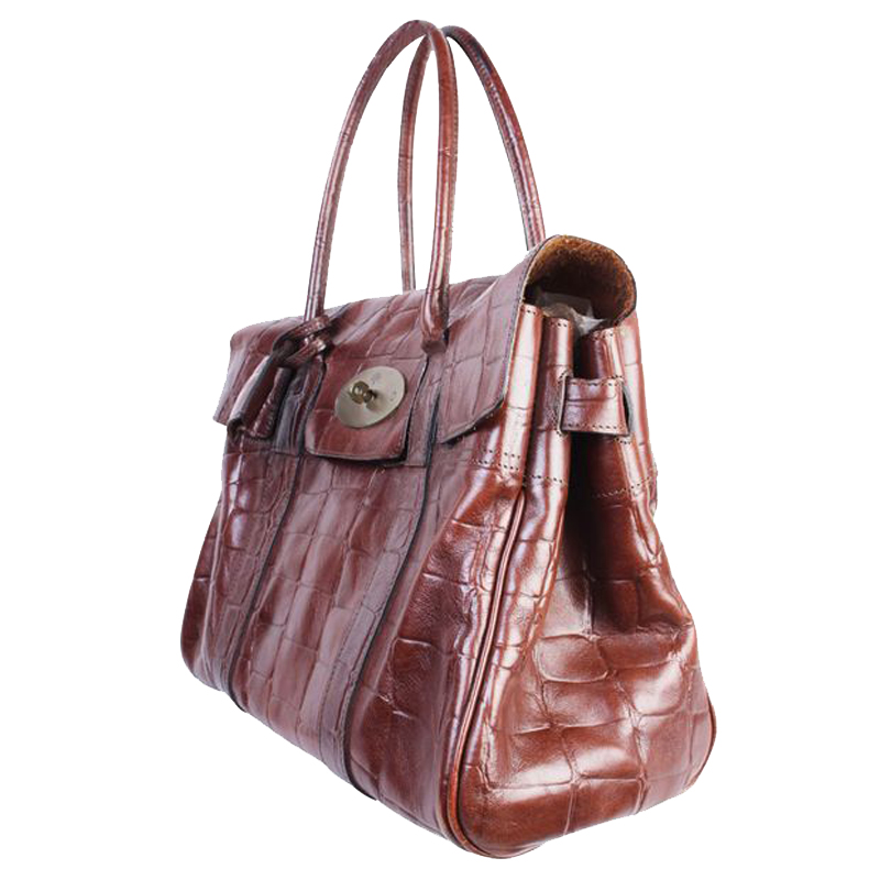 

Mulberry Brown Crocs Leather Bayswater Bag