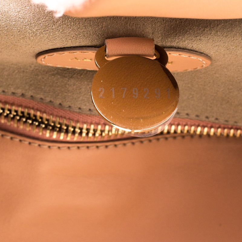 Pre Owned Mulberry Pink Shearling and Leather Roxette Satchel