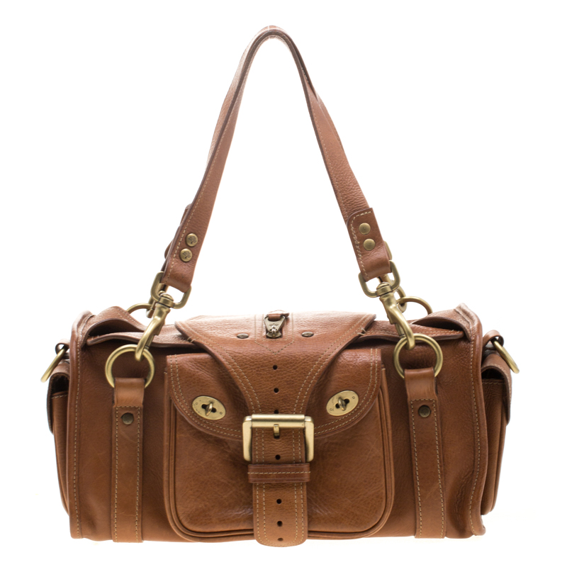 Pre Owned Mulberry Brown Leather Emmy Satchel