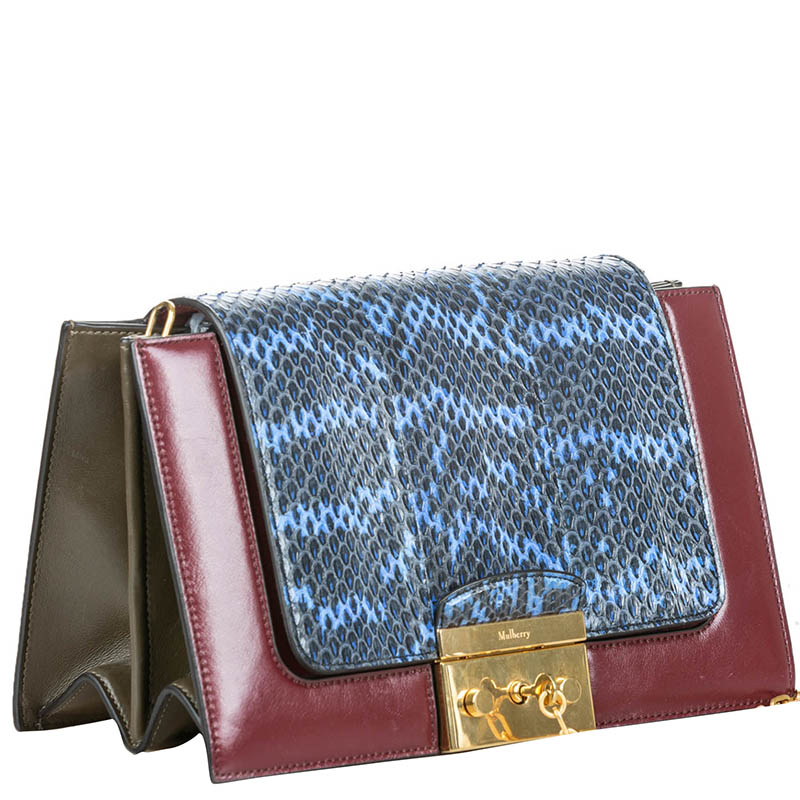 

Mulberry Blue/Red Python Pembroke Chain Shoulder Bag