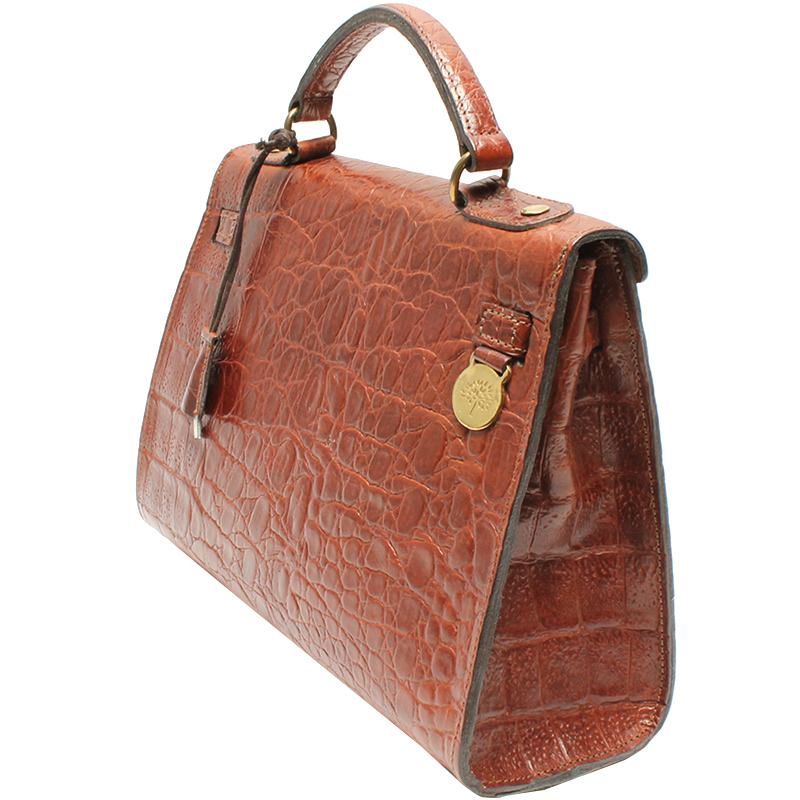 

Mulberry Brown Leather Top Handle Bag