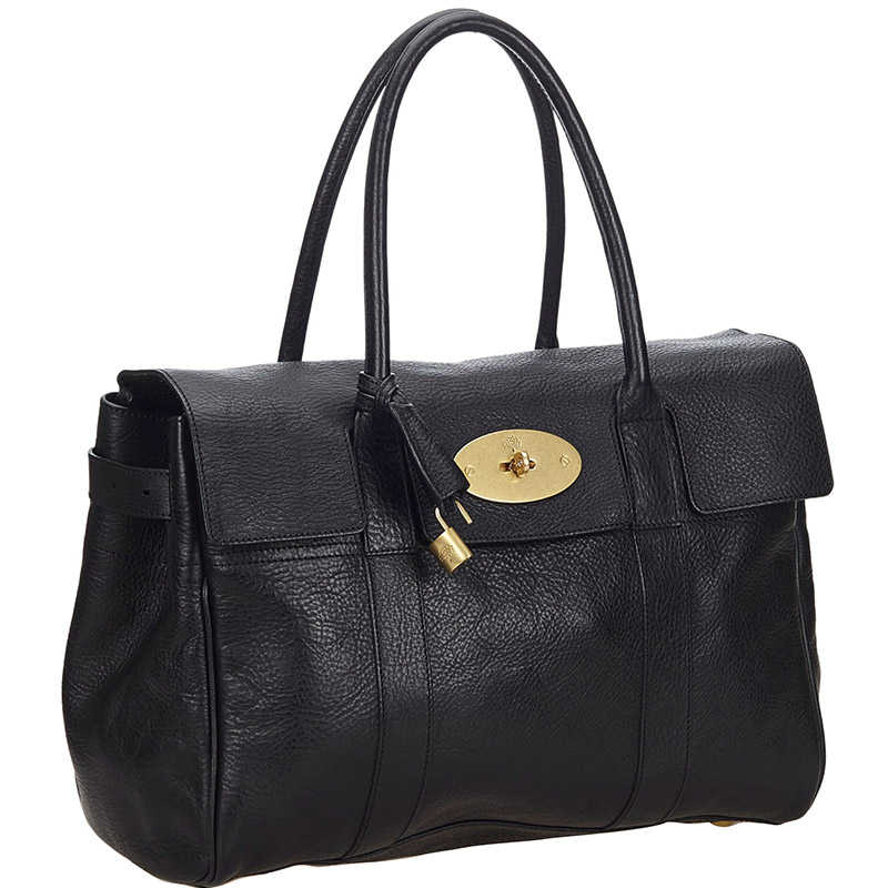 

Mulberry Black Leather Bayswater Satchel
