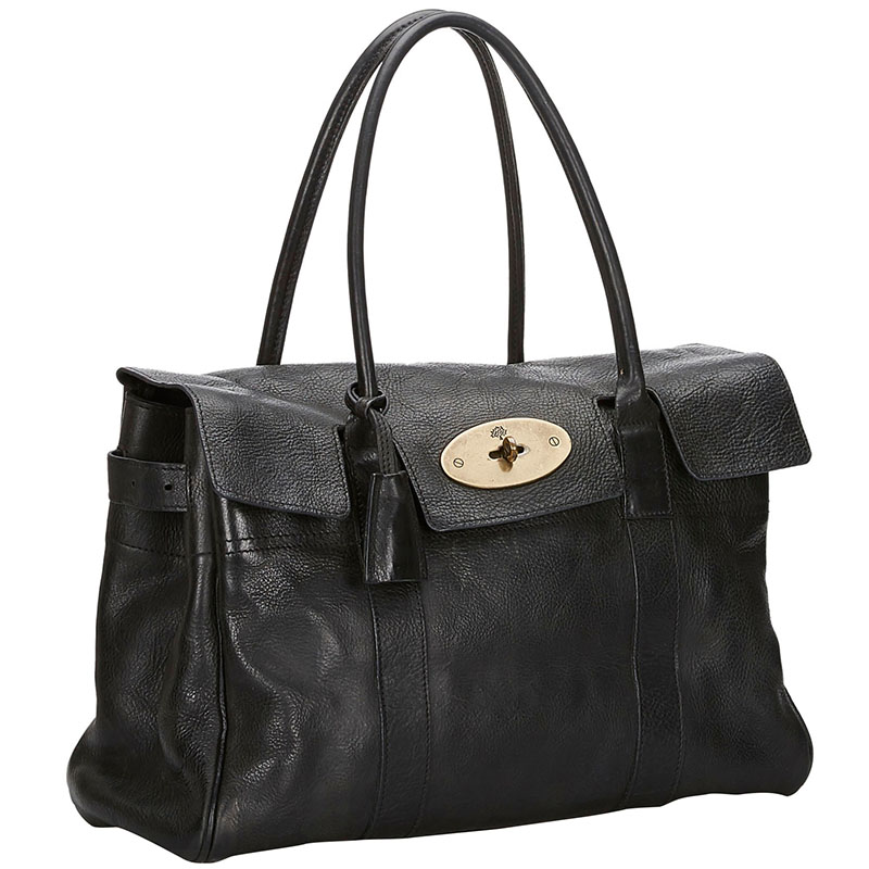 

Mulberry Black Leather Bayswater Satchel