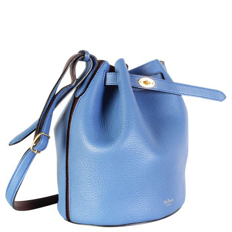 

Mulberry Blue Leather Bucket Shoulder Bag