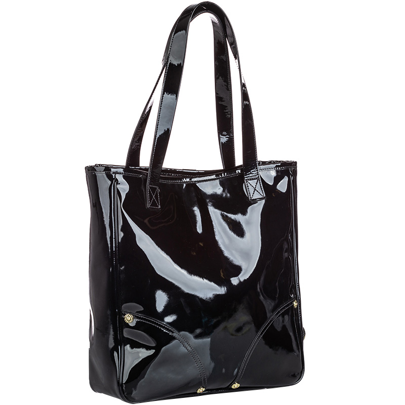 

Mulberry Black Patent Leather Tote