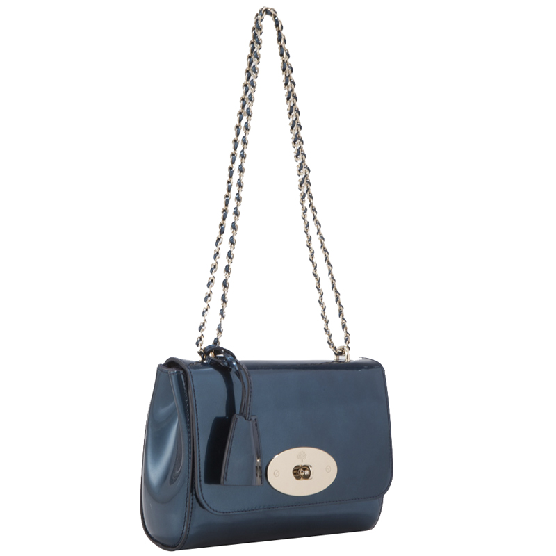 

Mulberry Blue Leather Grained Lily Shoulder Bag