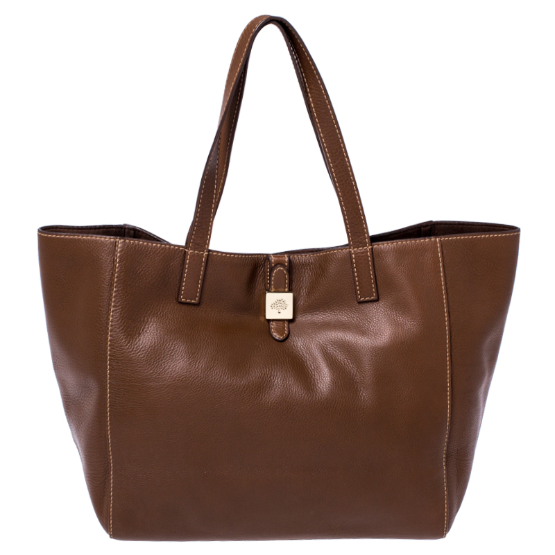 Pre Owned Mulberry Brown Leather Shopper Tote