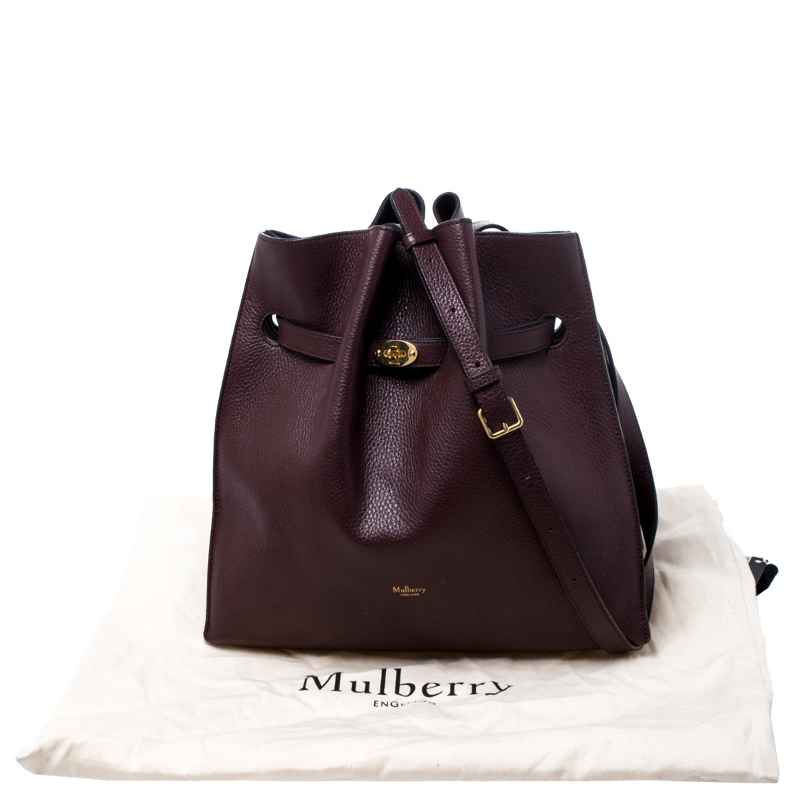 Mulberry Burgundy Leather Tyndale Shoulder Bag